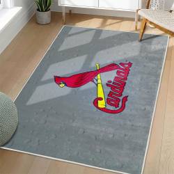 MLB St. Louis Cardinals Area Rug Non-Slip Baseball Carpet Home Decor Gift Idea For Fans SLC133