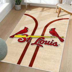 MLB St. Louis Cardinals Area Rug Non-Slip Baseball Carpet Home Decor Gift Idea For Fans SLC135