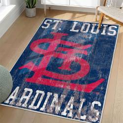 MLB St. Louis Cardinals Area Rug Non-Slip Baseball Carpet Home Decor Gift Idea For Fans SLC141