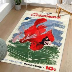 MLB St. Louis Cardinals Area Rug Non-Slip Baseball Carpet Home Decor Gift Idea For Fans SLC160