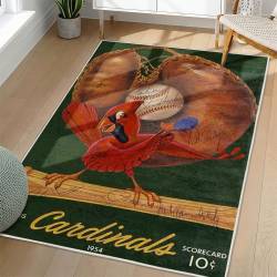 MLB St. Louis Cardinals Area Rug Non-Slip Baseball Carpet Home Decor Gift Idea For Fans SLC166