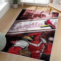 MLB St. Louis Cardinals Area Rug Non-Slip Baseball Carpet Home Decor Gift Idea For Fans SLC170