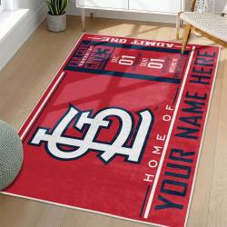 MLB St. Louis Cardinals Area Rug Non-Slip Baseball Carpet Home Decor Gift Idea For Fans SLC173