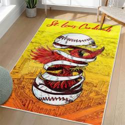 MLB St. Louis Cardinals Area Rug Non-Slip Baseball Carpet Home Decor Gift Idea For Fans SLC177