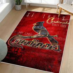 MLB St. Louis Cardinals Area Rug Non-Slip Baseball Carpet Home Decor Gift Idea For Fans SLC185