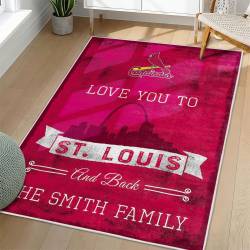 MLB St. Louis Cardinals Area Rug Non-Slip Baseball Carpet Home Decor Gift Idea For Fans SLC194