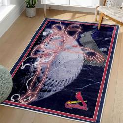 MLB St. Louis Cardinals Area Rug Non-Slip Baseball Carpet Home Decor Gift Idea For Fans SLC196