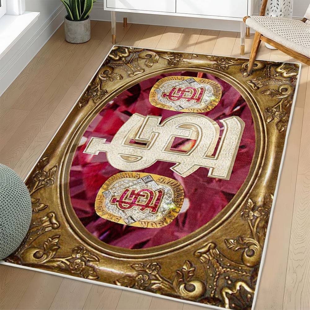 MLB St. Louis Cardinals Area Rug Non-Slip Baseball Carpet Home Decor Gift Idea For Fans SLC2