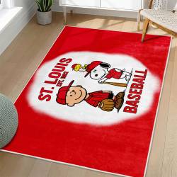 MLB St. Louis Cardinals Area Rug Non-Slip Baseball Carpet Home Decor Gift Idea For Fans SLC203