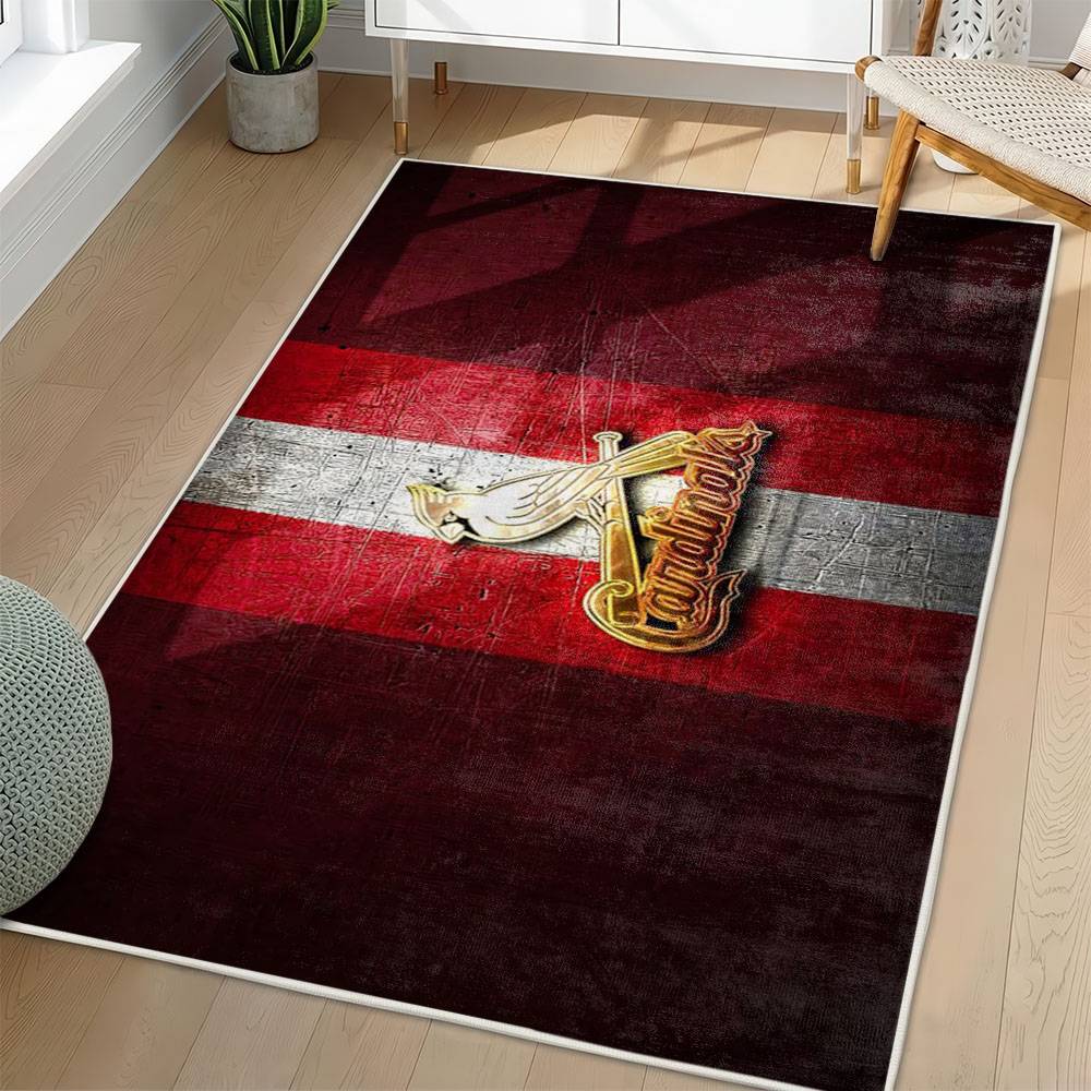 MLB St. Louis Cardinals Area Rug Non-Slip Baseball Carpet Home Decor Gift Idea For Fans SLC3