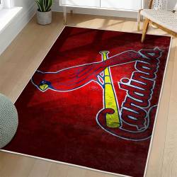 MLB St. Louis Cardinals Area Rug Non-Slip Baseball Carpet Home Decor Gift Idea For Fans SLC30