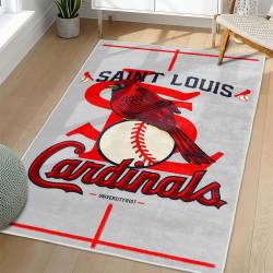 MLB St. Louis Cardinals Area Rug Non-Slip Baseball Carpet Home Decor Gift Idea For Fans SLC35
