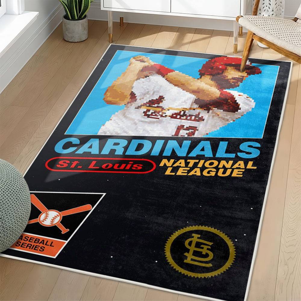 MLB St. Louis Cardinals Area Rug Non-Slip Baseball Carpet Home Decor Gift Idea For Fans SLC41