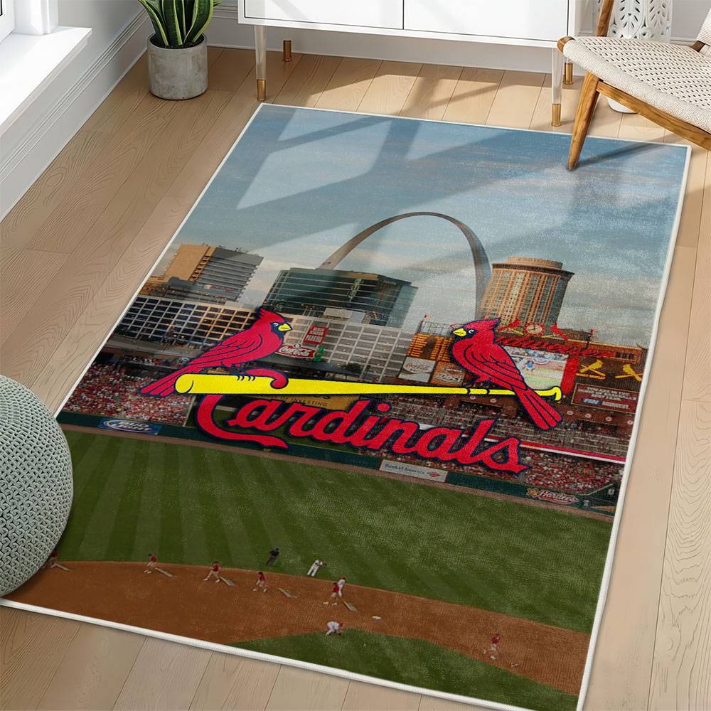 MLB St. Louis Cardinals Area Rug Non-Slip Baseball Carpet Home Decor Gift Idea For Fans SLC43