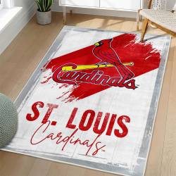 MLB St. Louis Cardinals Area Rug Non-Slip Baseball Carpet Home Decor Gift Idea For Fans SLC48