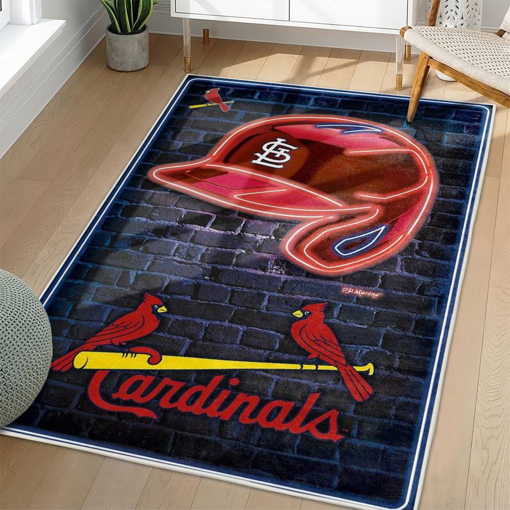 MLB St. Louis Cardinals Area Rug Non-Slip Baseball Carpet Home Decor Gift Idea For Fans SLC5