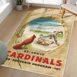 MLB St. Louis Cardinals Area Rug Non-Slip Baseball Carpet Home Decor Gift Idea For Fans SLC62
