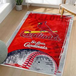MLB St. Louis Cardinals Area Rug Non-Slip Baseball Carpet Home Decor Gift Idea For Fans SLC63
