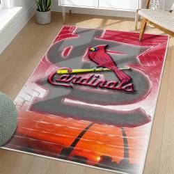 MLB St. Louis Cardinals Area Rug Non-Slip Baseball Carpet Home Decor Gift Idea For Fans SLC65