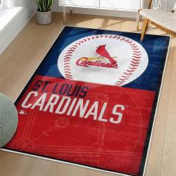 MLB St. Louis Cardinals Area Rug Non-Slip Baseball Carpet Home Decor Gift Idea For Fans SLC70