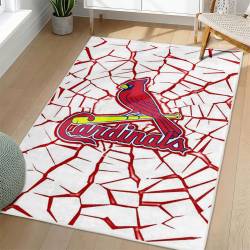 MLB St. Louis Cardinals Area Rug Non-Slip Baseball Carpet Home Decor Gift Idea For Fans SLC74