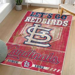 MLB St. Louis Cardinals Area Rug Non-Slip Baseball Carpet Home Decor Gift Idea For Fans SLC75