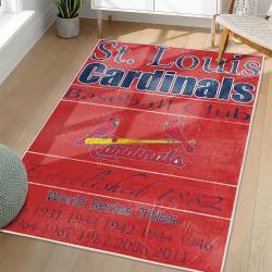 MLB St. Louis Cardinals Area Rug Non-Slip Baseball Carpet Home Decor Gift Idea For Fans SLC80
