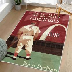 MLB St. Louis Cardinals Area Rug Non-Slip Baseball Carpet Home Decor Gift Idea For Fans SLC85