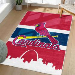 MLB St. Louis Cardinals Area Rug Non-Slip Baseball Carpet Home Decor Gift Idea For Fans SLC86