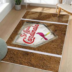 MLB St. Louis Cardinals Area Rug Non-Slip Baseball Carpet Home Decor Gift Idea For Fans SLC9