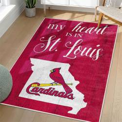 MLB St. Louis Cardinals Area Rug Non-Slip Baseball Carpet Home Decor Gift Idea For Fans SLC93