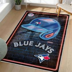 MLB Toronto Blue Jays Area Rug Non-Slip Baseball Carpet Home Decor Gift Idea For Fans TBJ100