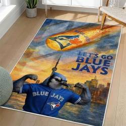 MLB Toronto Blue Jays Area Rug Non-Slip Baseball Carpet Home Decor Gift Idea For Fans TBJ102