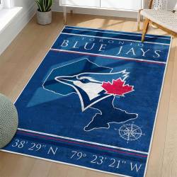 MLB Toronto Blue Jays Area Rug Non-Slip Baseball Carpet Home Decor Gift Idea For Fans TBJ103