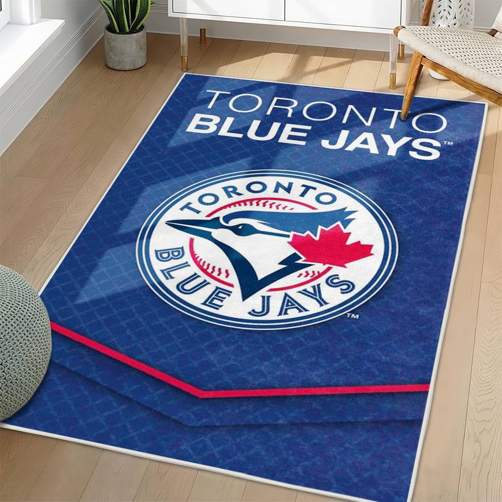 MLB Toronto Blue Jays Area Rug Non-Slip Baseball Carpet Home Decor Gift Idea For Fans TBJ109
