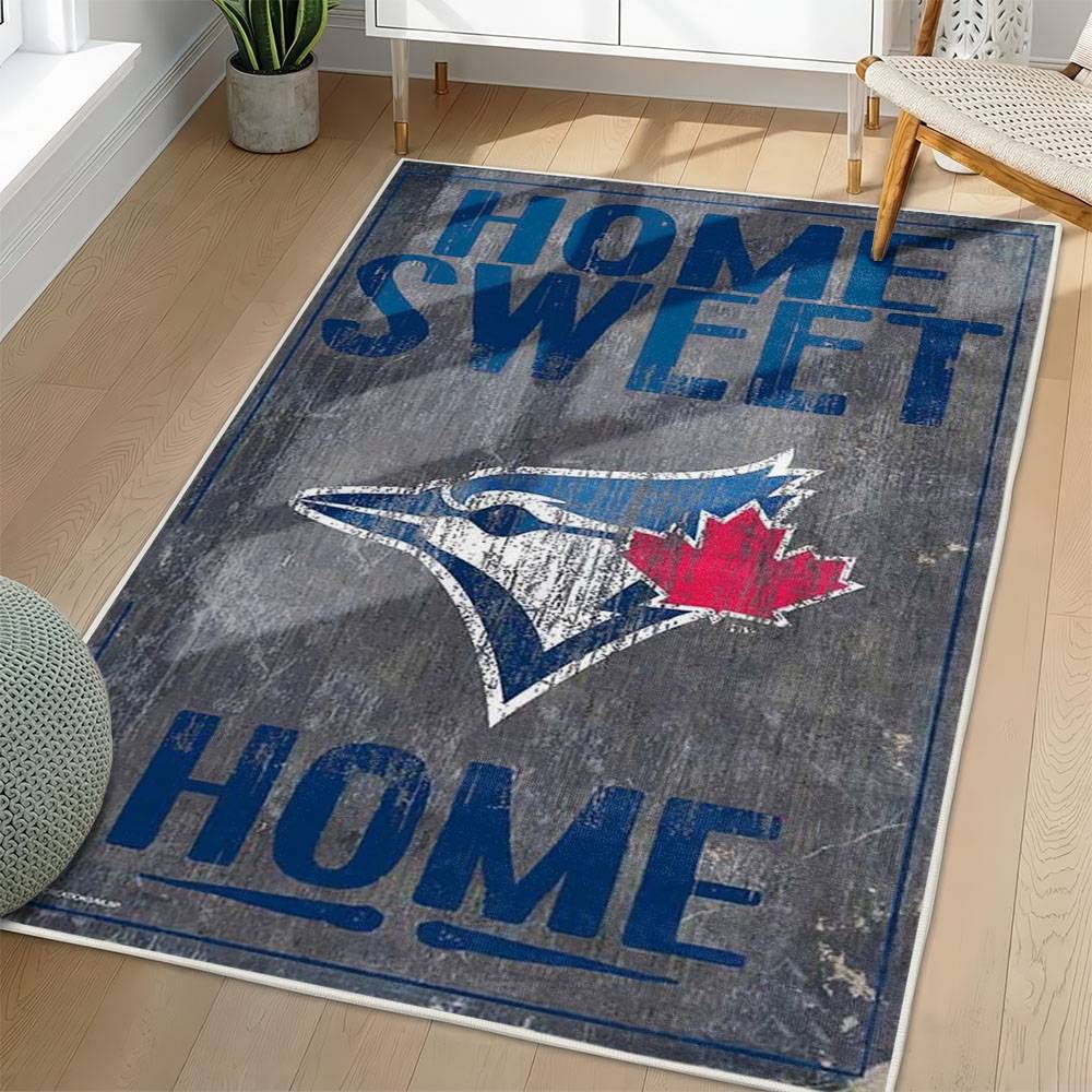 MLB Toronto Blue Jays Area Rug Non-Slip Baseball Carpet Home Decor Gift Idea For Fans TBJ114