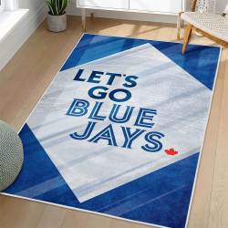 MLB Toronto Blue Jays Area Rug Non-Slip Baseball Carpet Home Decor Gift Idea For Fans TBJ123