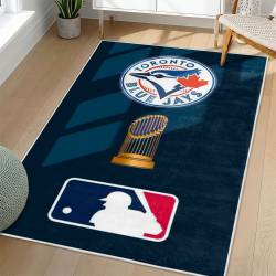 MLB Toronto Blue Jays Area Rug Non-Slip Baseball Carpet Home Decor Gift Idea For Fans TBJ124