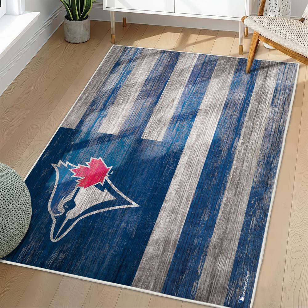 MLB Toronto Blue Jays Area Rug Non-Slip Baseball Carpet Home Decor Gift Idea For Fans TBJ128