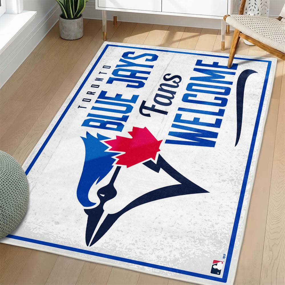 MLB Toronto Blue Jays Area Rug Non-Slip Baseball Carpet Home Decor Gift Idea For Fans TBJ135