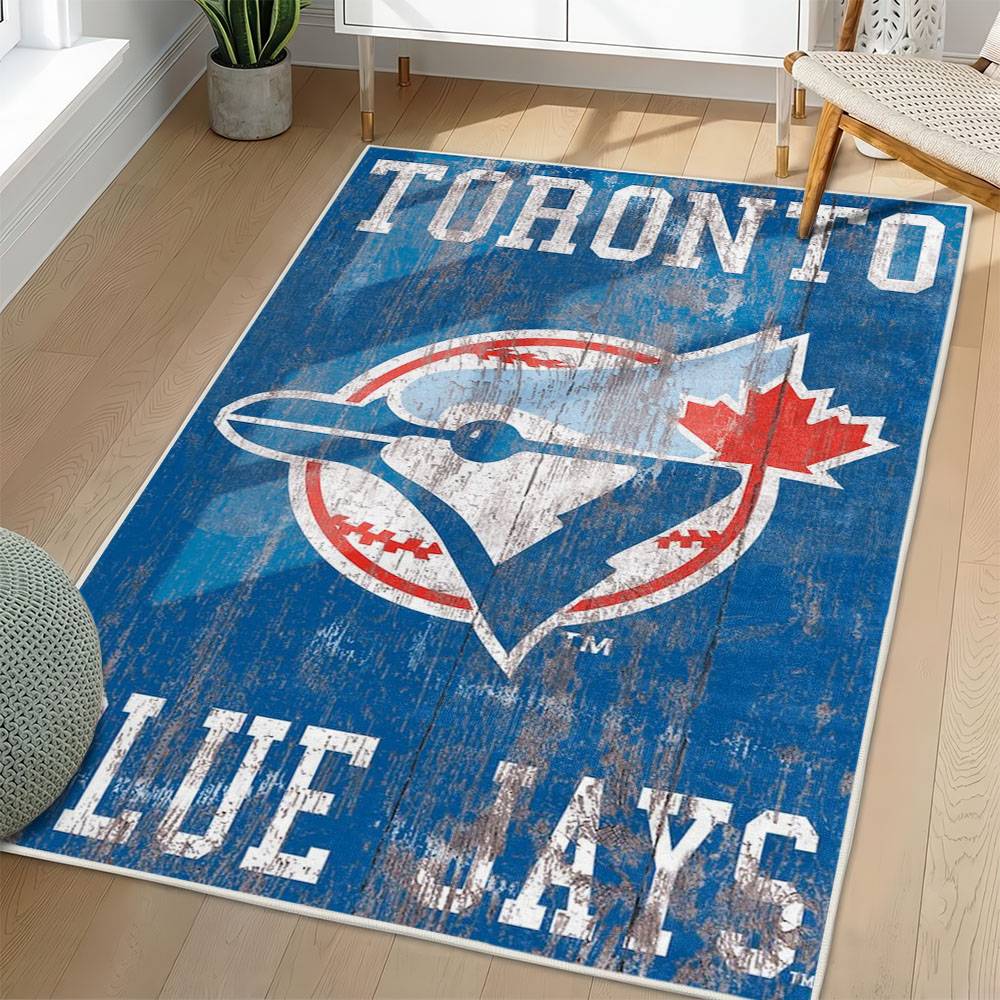 MLB Toronto Blue Jays Area Rug Non-Slip Baseball Carpet Home Decor Gift Idea For Fans TBJ136