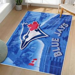 MLB Toronto Blue Jays Area Rug Non-Slip Baseball Carpet Home Decor Gift Idea For Fans TBJ148