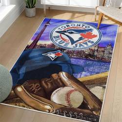MLB Toronto Blue Jays Area Rug Non-Slip Baseball Carpet Home Decor Gift Idea For Fans TBJ157