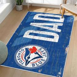 MLB Toronto Blue Jays Area Rug Non-Slip Baseball Carpet Home Decor Gift Idea For Fans TBJ166