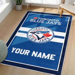 MLB Toronto Blue Jays Area Rug Non-Slip Baseball Carpet Home Decor Gift Idea For Fans TBJ173