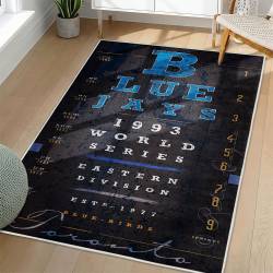 MLB Toronto Blue Jays Area Rug Non-Slip Baseball Carpet Home Decor Gift Idea For Fans TBJ179