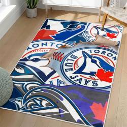 MLB Toronto Blue Jays Area Rug Non-Slip Baseball Carpet Home Decor Gift Idea For Fans TBJ193