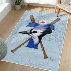 MLB Toronto Blue Jays Area Rug Non-Slip Baseball Carpet Home Decor Gift Idea For Fans TBJ206