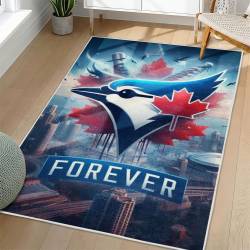 MLB Toronto Blue Jays Area Rug Non-Slip Baseball Carpet Home Decor Gift Idea For Fans TBJ207