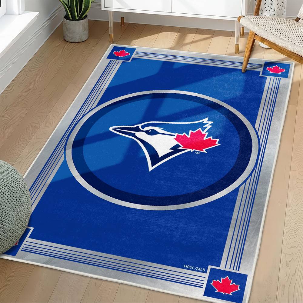 MLB Toronto Blue Jays Area Rug Non-Slip Baseball Carpet Home Decor Gift Idea For Fans TBJ208